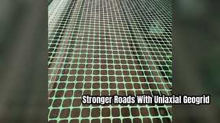 Uniaxiaal geogrid met hoge sterkte voor wegversterking