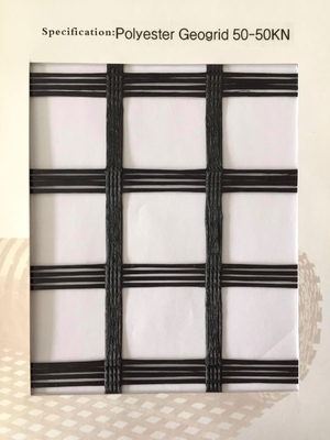 Zwarte Grondstabilisatie Mesh Fiberglass Geogrid voor Cementbestrating