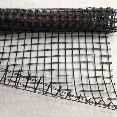 Zwart Mesh Fiberglass Geogrid voor de Stabilisatie van de Bestratingsgrond