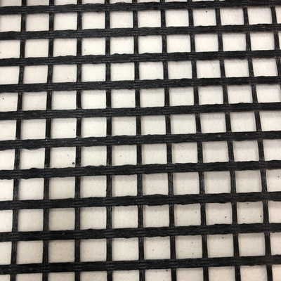Zwart Mesh Fiberglass Geogrid voor de Stabilisatie van de Bestratingsgrond