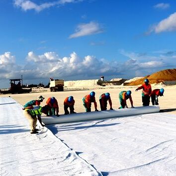 Langdurig continu filament non-woven geotextiel voor ondersteuning van luchthavenbaan infrastructuur