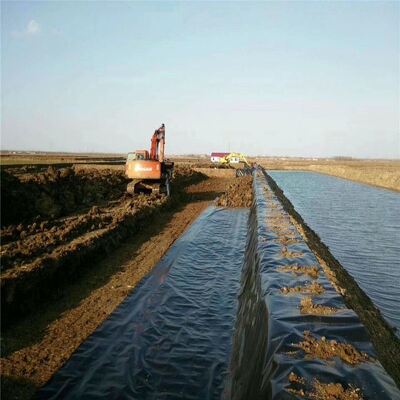 Vissenveilige HDPE-geomembrane-liner voor vijver- en landbouwriegeringsreservoirs