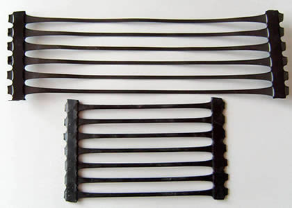 Pp-HDPE Plastic de Stabilisatienet van Geogrid Mesh Uniaxial Geogrid Universal Soil