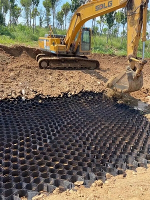 Geweven en Geperforeerde HDPE Geocell van het Grintnet voor Wegenbouw