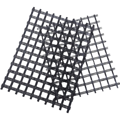 Koolstof Alkali Bestand Glasvezel Mesh Geogrid Roll Biaxial Triaxial